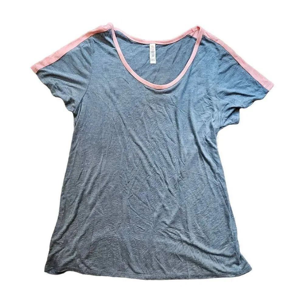 Lularoe Classic Tee Grey Pink Large